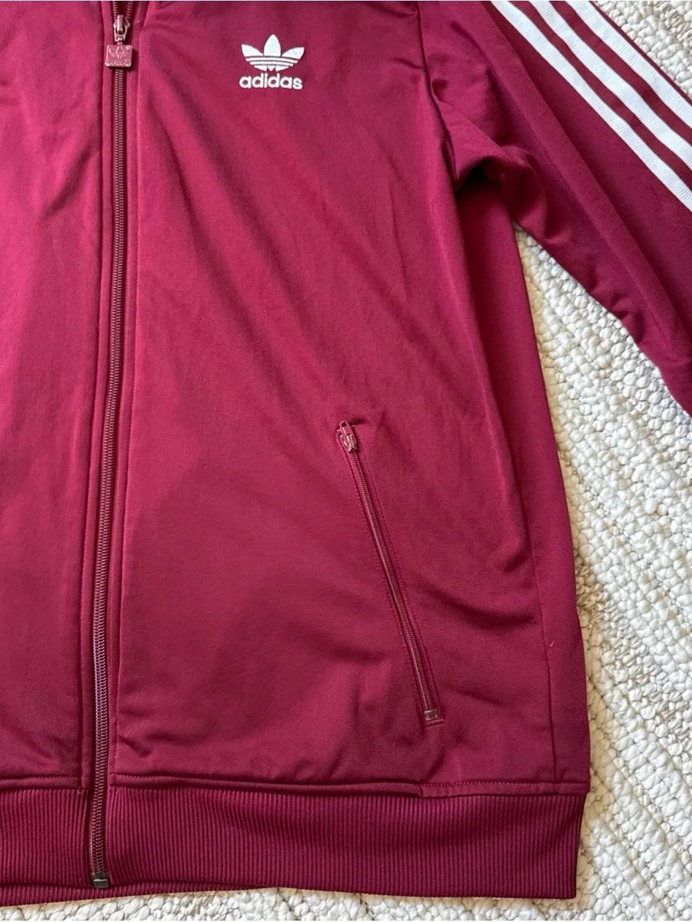 Adidas Originals Maroon Adicolor Classics Firebird Loose Track Suit XL Blue Tag